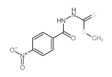 N-methylsulfanylcarbothioyl-4-nitro-benzohydrazide structure