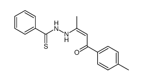 Thiobenzoic acid N'-((Z)-1-methyl-3-oxo-3-p-tolyl-propenyl)-hydrazide Structure