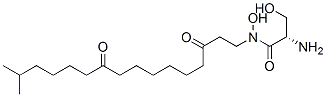 (2S)-2-Amino-N,3-dihydroxy-N-(15-methyl-3,10-dioxohexadecyl)propanamide Structure