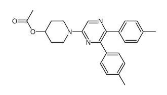 1-[5,6-bis(4-methylphenyl)pyrazin-2-yl]-4-piperidinol, acetate (ester)结构式