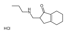2-(propylaminomethyl)-2,3,4,5,6,7-hexahydroinden-1-one,hydrochloride Structure