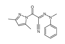 2-(3,5-dimethylpyrazol-1-yl)-N-(N-methylanilino)-2-oxoethanimidoyl cyanide结构式
