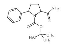 2-苯基-5-硫代氨基甲酰吡咯烷-1-羧酸叔丁酯结构式