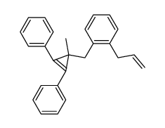 1-Allyl-2-(1-methyl-2,3-diphenyl-cycloprop-2-enylmethyl)-benzene结构式