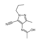 N-(5-cyano-3-methyl-1-propylpyrazol-4-yl)acetamide Structure