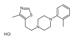 4-methyl-5-[2-[4-(2-methylphenyl)piperazin-1-yl]ethyl]-1,3-thiazole,hydrochloride结构式