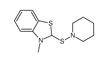 3-methyl-2-piperidin-1-ylsulfanyl-2H-1,3-benzothiazole结构式
