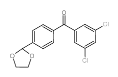 3,5-DICHLORO-4'-(1,3-DIOXOLAN-2-YL)BENZOPHENONE structure