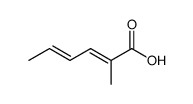 (2E,4E)-2-methyl-hexa-2,4-dienoic acid Structure