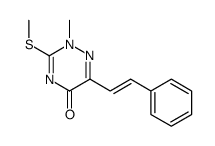 2-methyl-3-methylsulfanyl-6-(2-phenylethenyl)-1,2,4-triazin-5-one结构式