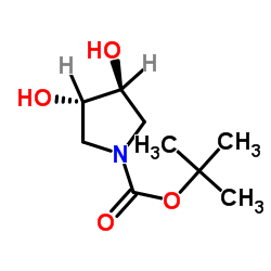 (3S,4S)-tert-Butyl 3,4-dihydroxypyrrolidine-1-carboxylate structure