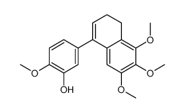 2-methoxy-5-(5,6,7-trimethoxy-3,4-dihydronaphthalen-1-yl)phenol结构式