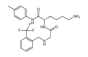 (s)-6-amino-2-[2-(2-trifluoromethyl-benzylamino)-acetylamino]-hexanoic acid p-tolylamide结构式