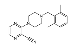 3-[4-[(2,6-dimethylphenyl)methyl]piperazin-1-yl]pyrazine-2-carbonitrile结构式