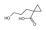1-(3-hydroxypropyl)cyclopropane-1-carboxylic acid结构式