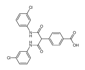 4-(2-[(3-chlorophenyl)amino]-1-{[(3-chlorophenyl)amino]carbonyl}-2-oxoethyl)benzoic acid结构式