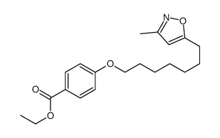 ethyl 4-[7-(3-methyl-1,2-oxazol-5-yl)heptoxy]benzoate结构式