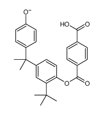 4-[2-tert-butyl-4-[2-(4-hydroxyphenyl)propan-2-yl]phenoxy]carbonylbenzoate Structure