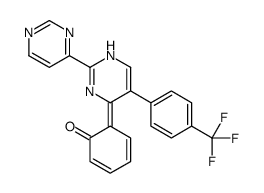 6-[2-pyrimidin-4-yl-5-[4-(trifluoromethyl)phenyl]-1H-pyrimidin-6-ylidene]cyclohexa-2,4-dien-1-one Structure