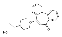 7-[2-(diethylamino)ethoxy]dibenzo[1,2-c:2',1'-f][7]annulen-5-one,hydrochloride结构式