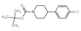 4-(4-氯苯基)哌啶-1-甲酸叔丁酯结构式