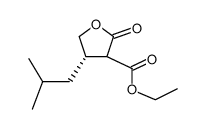 (4S)-ethyl tetrahydro-4-isobutyl-2-oxofuran-3-carboxylate Structure