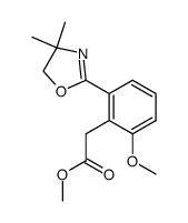 2-(2-carbomethoxymethyl-3-methoxyphenyl)-4,4-dimethyl-2-oxazoline结构式