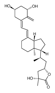 (23S,25R)-1α,25-dihydroxyvitamin D3 26,23 lactone结构式