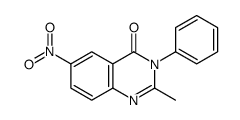 2-methyl-6-nitro-3-phenylquinazolin-4-one结构式