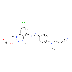 6-chloro-4-[[4-[(2-cyanoethyl)ethylamino]phenyl]azo]-1,3-dimethyl-1H-benzotriazolium formate结构式