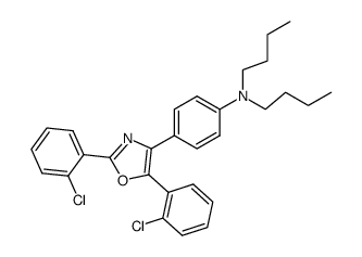 4-[2,5-bis-(2-chloro-phenyl)-oxazol-4-yl]-N,N-dibutyl-aniline结构式