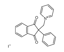 1-(2-Phenyl-indan-1,3-dion-2-ylmethyl)-pyridinium-iodid Structure