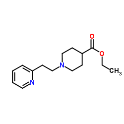 Ethyl 1-[2-(2-pyridinyl)ethyl]-4-piperidinecarboxylate结构式