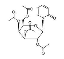 1-(2,3,4,6-tetra-O-acetyl-β-D-galactopyranosyl)-1,2-dihydropyridin-2-one结构式