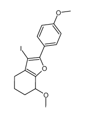 3-iodo-7-methoxy-2-(4-methoxyphenyl)-4,5,6,7-tetrahydrobenzofuran Structure