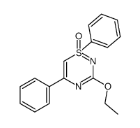 3-ethoxy-1,5-diphenyl-1H-1λ4,2,4-thiadiazine 1-oxide结构式