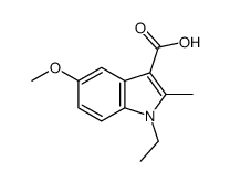 1-Ethyl-5-methoxy-2-methyl-1H-indole-3-carboxylic acid结构式