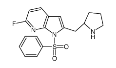 6-Fluoro-1-(phenylsulfonyl)-2-[(2S)-2-pyrrolidinylmethyl]-1H-pyrr olo[2,3-b]pyridine Structure