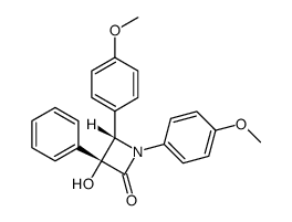3-hydroxy-1,4-bis(4-methoxyphenyl)-3-phenylazetidin-2-one Structure