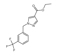 ethyl 1-{[3-(trifluoromethyl)phenyl]methyl}-1H-pyrazole-4-carboxylate结构式