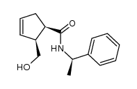 (1R,2S)-2-(hydroxymethyl)-N-[(1R)-phenylethyl]-cyclopent-3-ene-1-carboxamide Structure