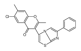 6-chloro-2,7-dimethyl-3-(6-phenylimidazo[2,1-b][1,3]thiazol-3-yl)chromen-4-one结构式