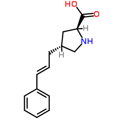 (2S,4R)-4-cinnamylpyrrolidine-2-carboxylic acid Structure