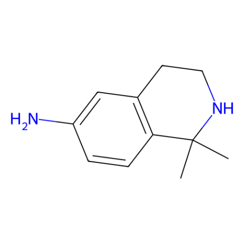 1,1-dimethyl-3,4-dihydro-2H-isoquinolin-6-amine结构式