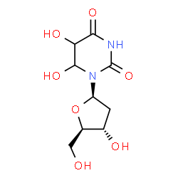 5,6-dihydroxy-5,6-dihydro-2'-deoxyuridine Structure
