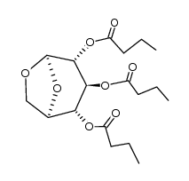 1,6-anhydro-2,3,4-tri-O-butyryl-β-D-glucopyranose Structure