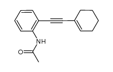 N-(2-cyclohex-1-enylethynyl-phenyl)-acetamide Structure