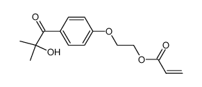 acrylic acid 2-[4-(2-hydroxy-2-methylpropionyl)phenoxy]ethyl ester Structure