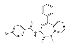 4-bromo-N-(1-methyl-2-oxo-5-phenyl-3H-1,4-benzodiazepin-3-yl)benzamide结构式