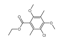 ethyl 3-chloro-4,6-dimethoxy-2,5-dimethylbenzoate结构式